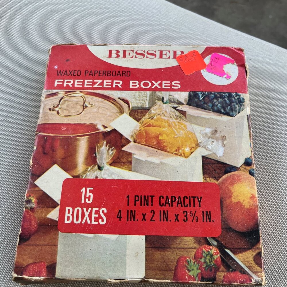 Vintage Bes-Pak Food Storage and Freezer Bags 1 Pint Waxed Paperboard Sealed